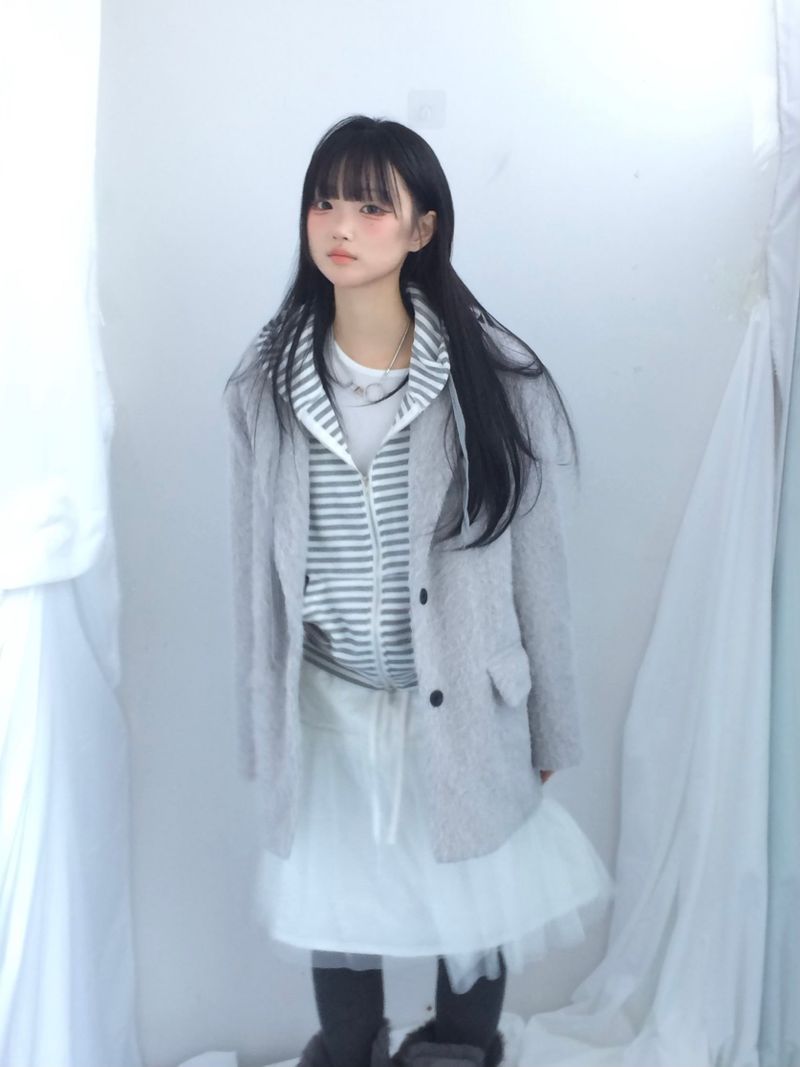 Hairy cream jacket