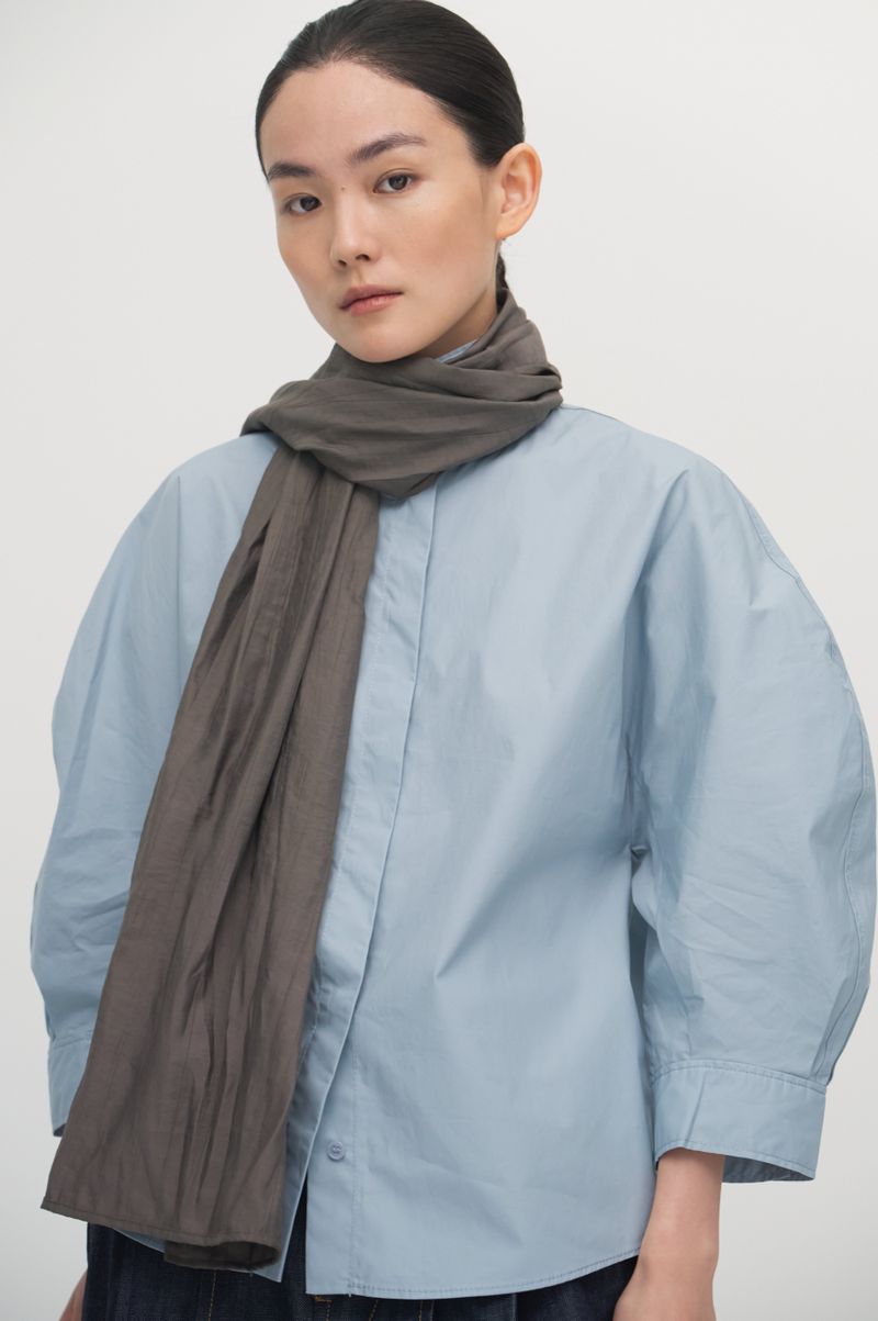 Pleats linear scarf_2colors