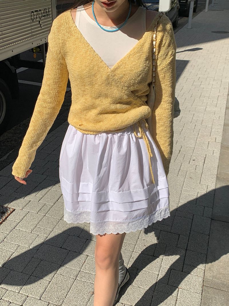 [MADE] Epo Lace Mini Skirt