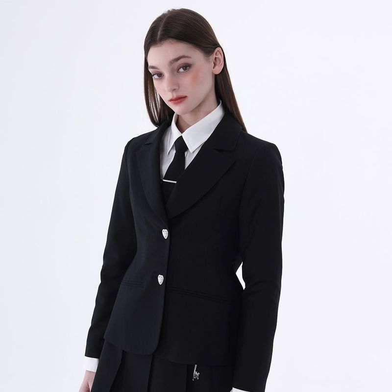 0 2 hell girl jacket - BLACK
