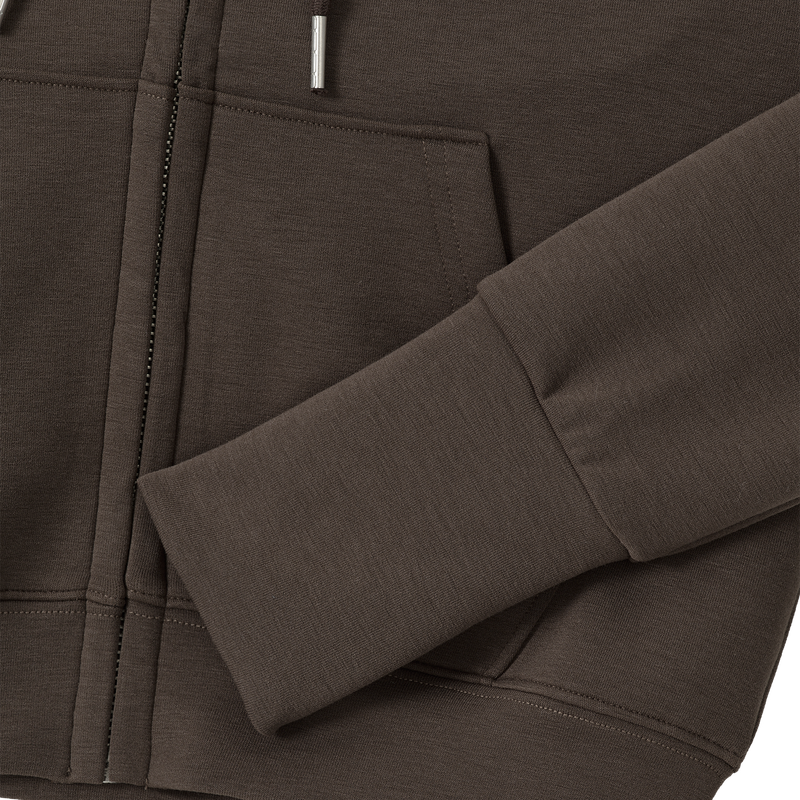 AirSoft Essential Crop Hood Zip-up - BROWN