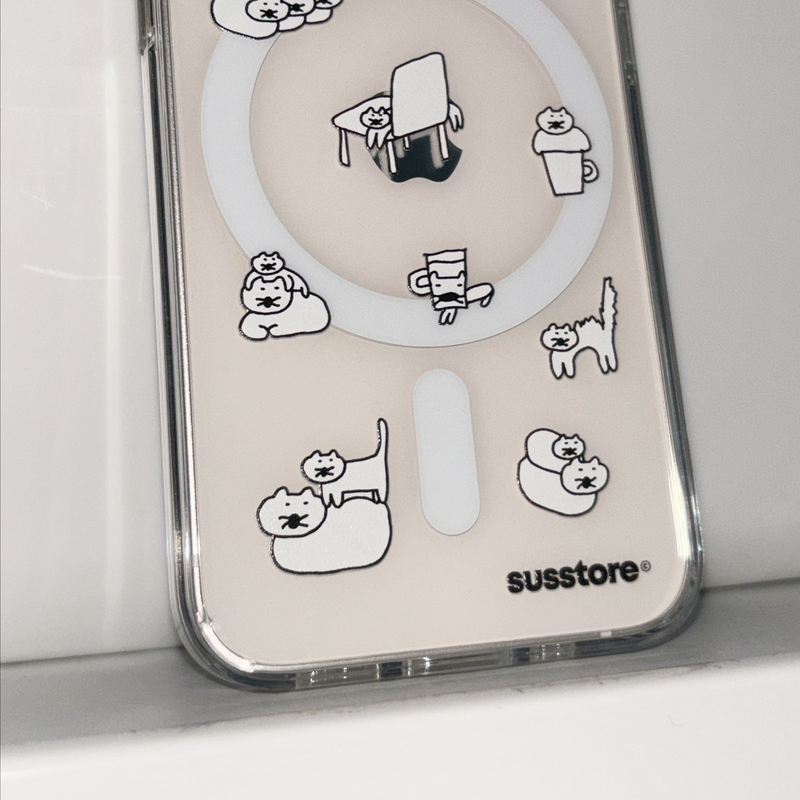 [MagSafe phone case] Peaceful cat phone case