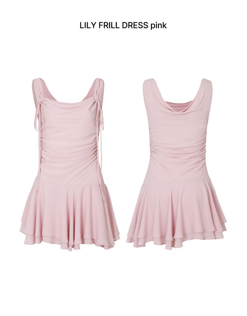 LILY FRILL DRESS pink