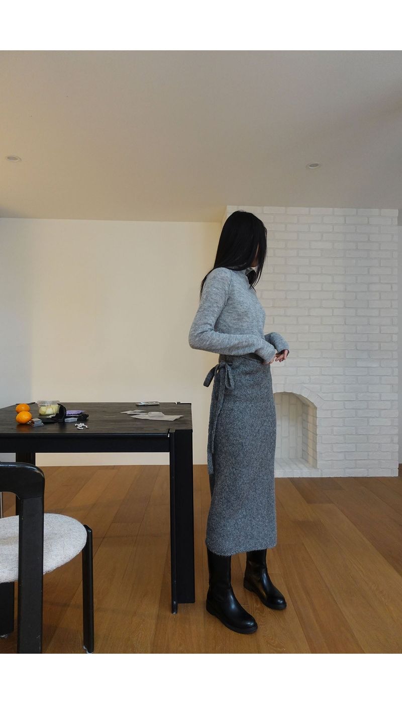 vase knit wrap skirt (2C)