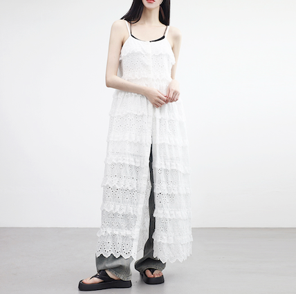 NONCODE(ノンコード)の「Bullet lace punching long dress(Dresses)」