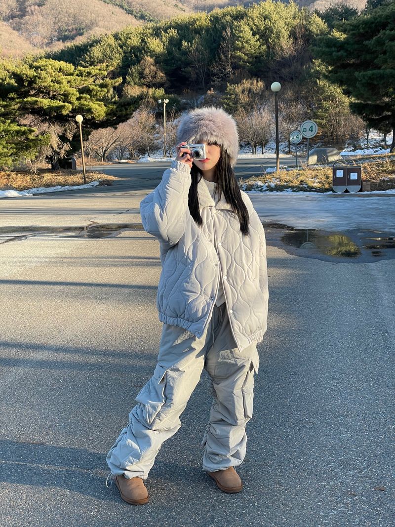 Temperature padding wide pants 