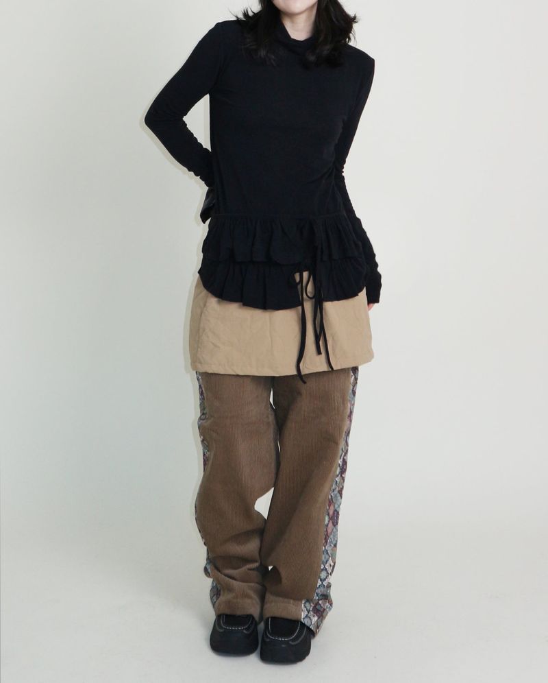 Yves Double Frill Layered Shea Turtleneck (Turtleneck)