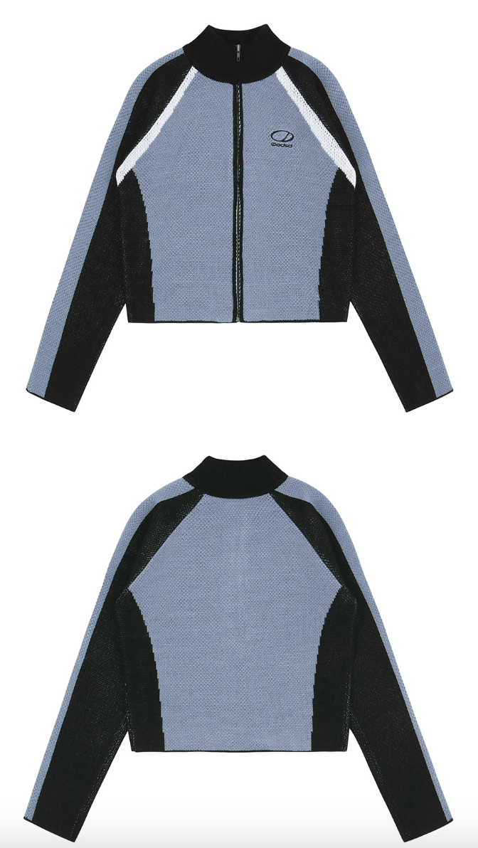 Biker Knit Zip-Up Jacket