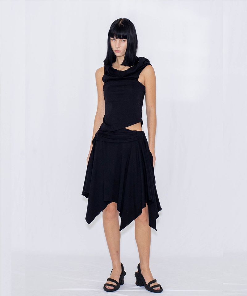ASYMMETRIC DRAPE TOP
