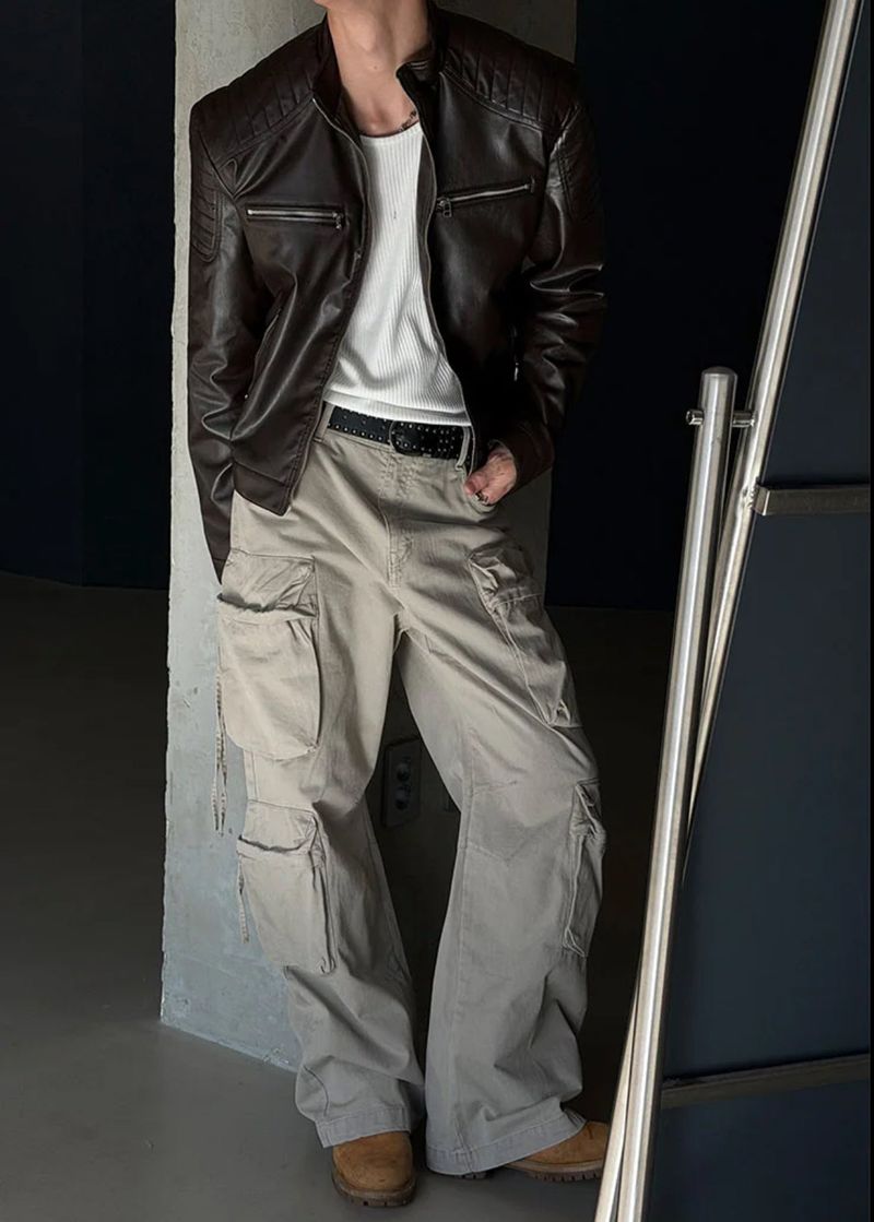 [Unisex] Dyeing string multi cargo pants(3color)