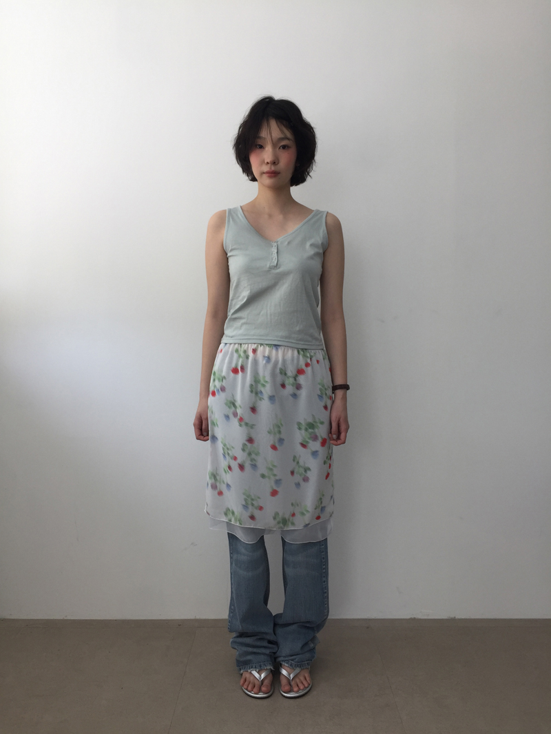 Classic Henry Button Sleeveless (4color)