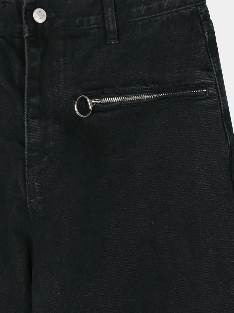 ring zip denim pants