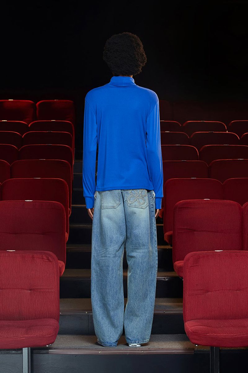 TURTLENECK KNIT T SHIRT / BLUE