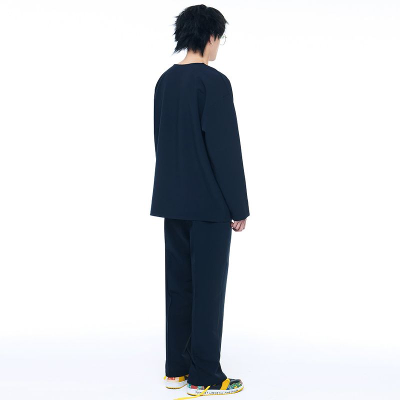 WOVEN T-SHIRT NAVY