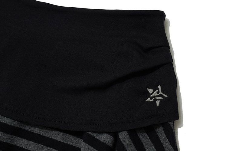 STRIPE SYMBOL UNBALANCED SKIRT