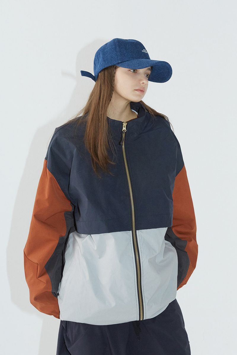 BSR2223FWJK056 MCS WIDE JACKET NAVY BROWN