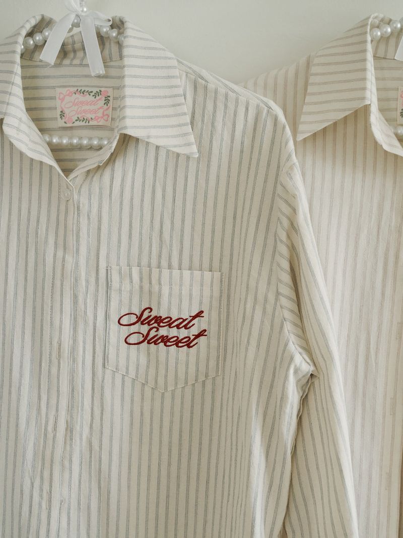 Stripe Vacance Shirts_Black(red)