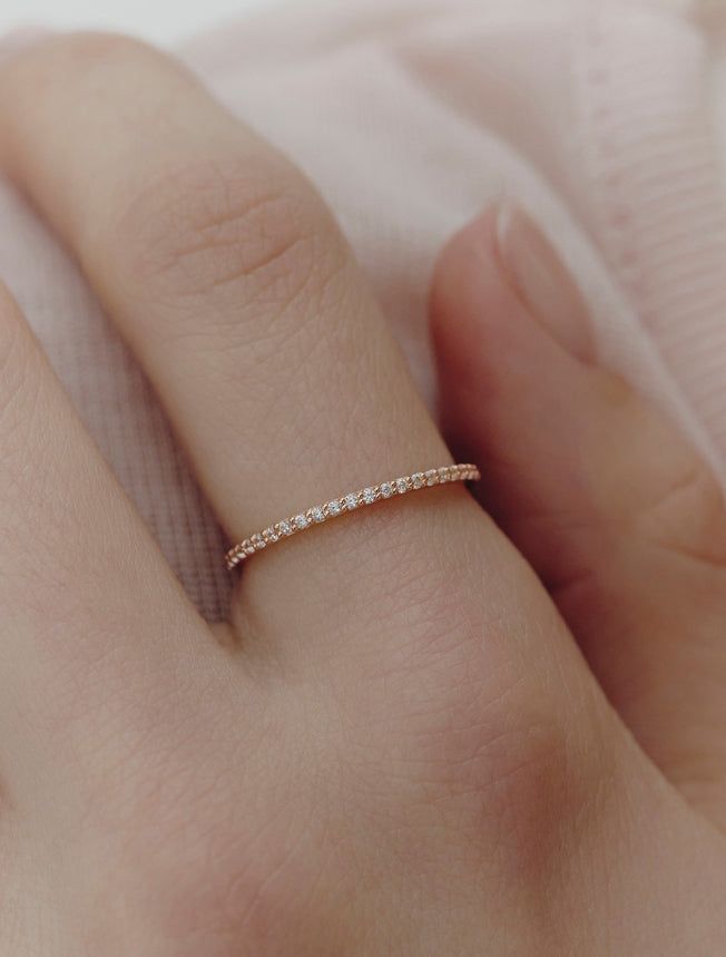 26SS★ Truly Essence 14K Full Pave Ring