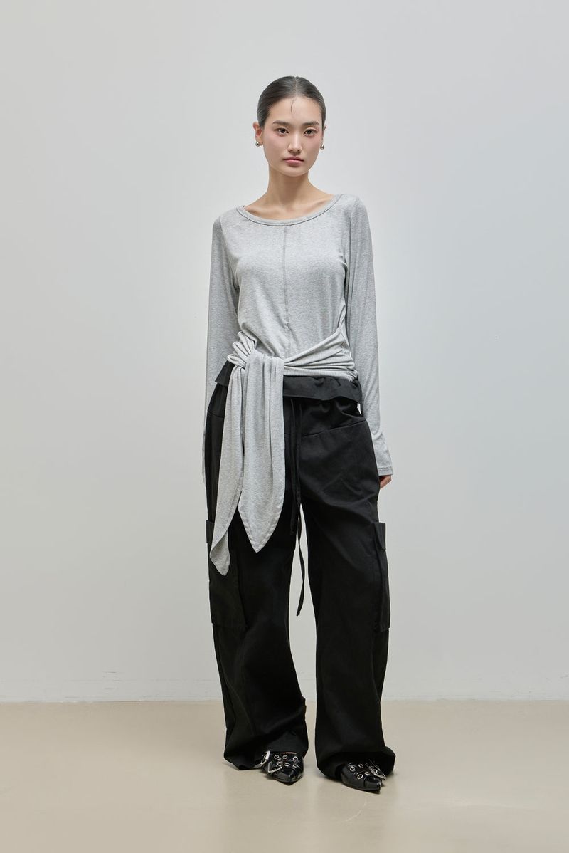 Fold Cargo Pants_Black