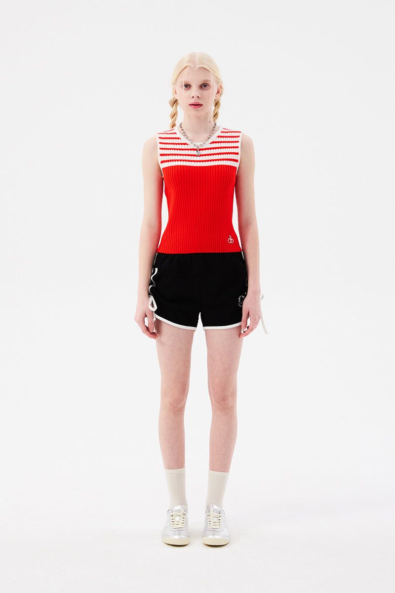 DOODLE CHERRY DOLPHIN PANTS [BLACK]