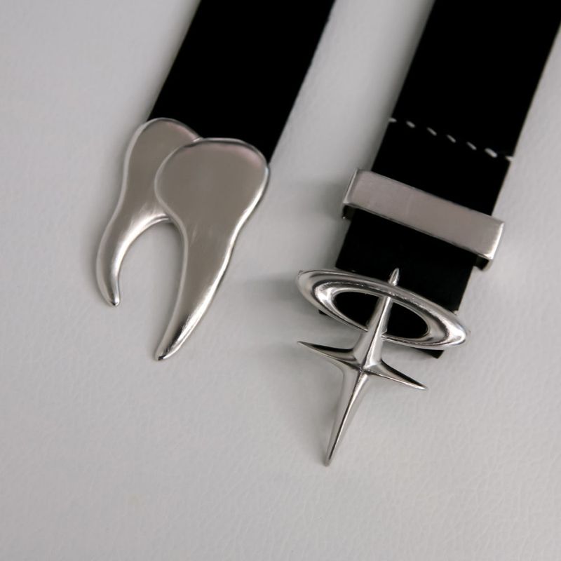Teeth Logo Belt (Silver)