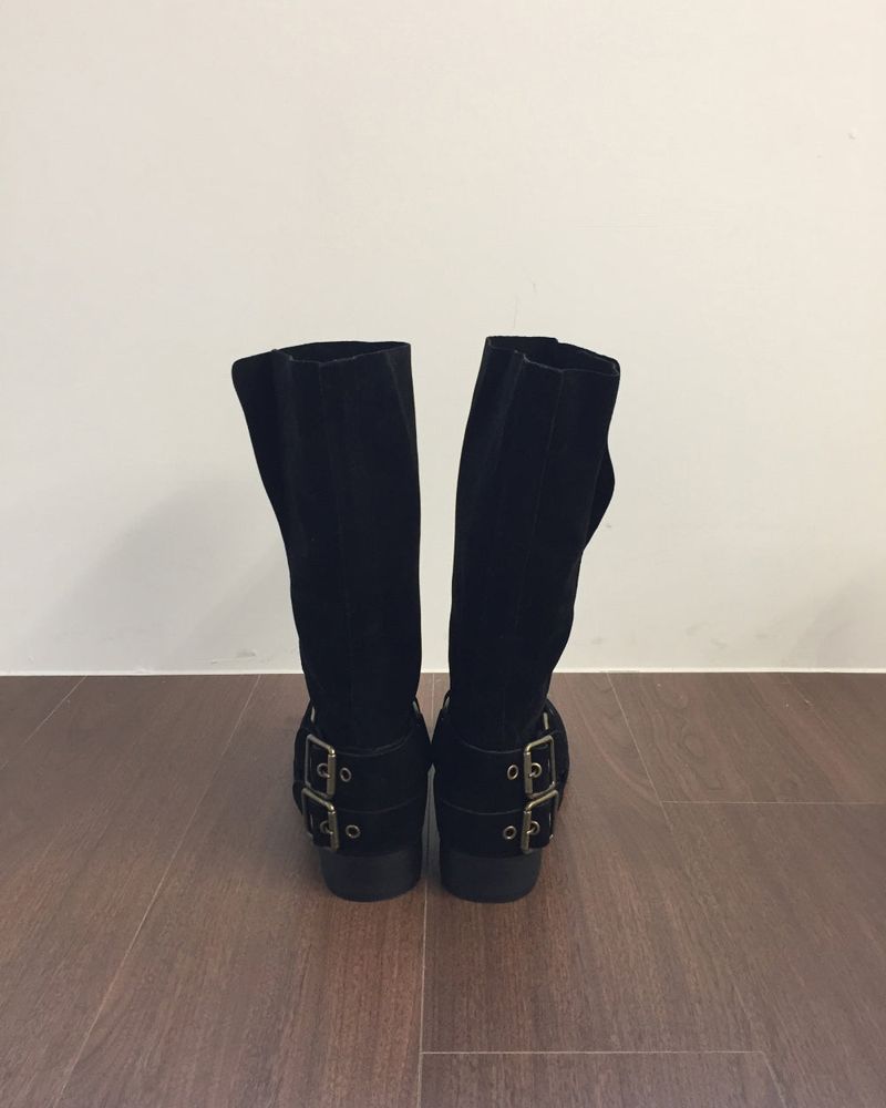 Double Buckle Suede Boots(2color)