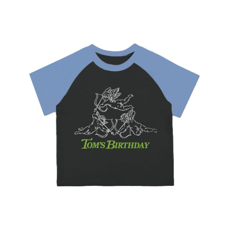 TOM'S BIRTHDAY（トムズバースデー）の「Cupid Raglan T-shirts BLUEBERRY（Tops）」