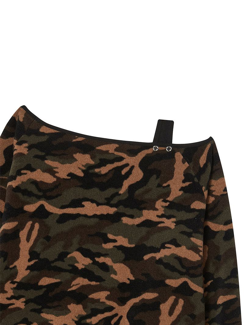 NYX FLUFFY OFF SHOULDER KHAKI