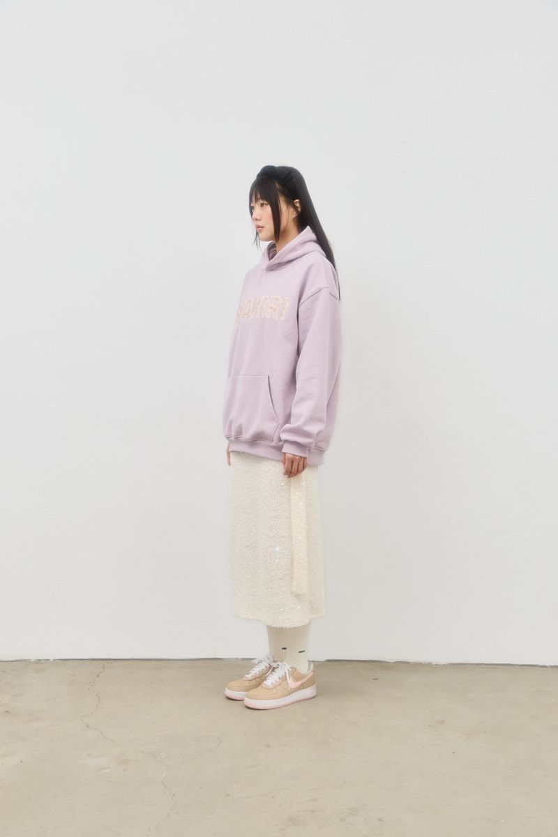 GLITTER SPANGLE KNIT SKIRT (CREAM)