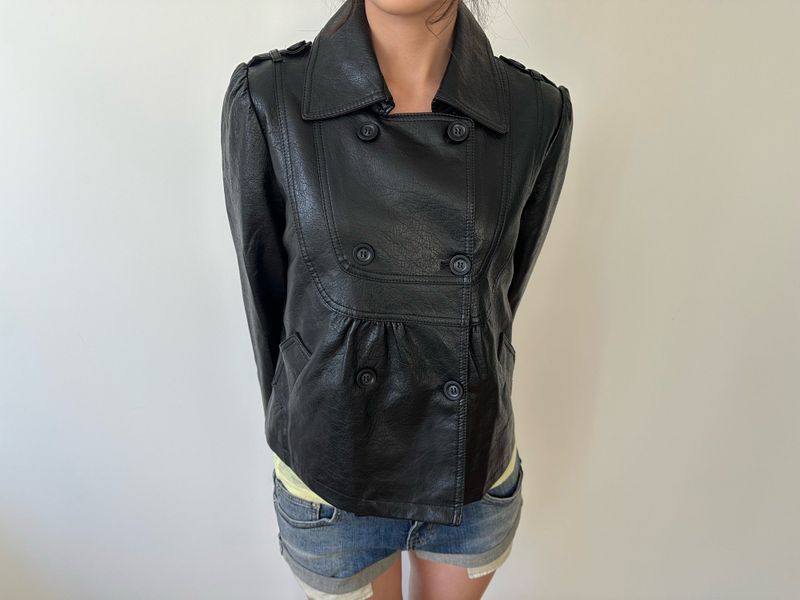 mini leather jacket