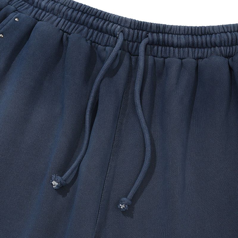 VINTAGE WASHING STUD POINT HALF PANTS [NAVY]