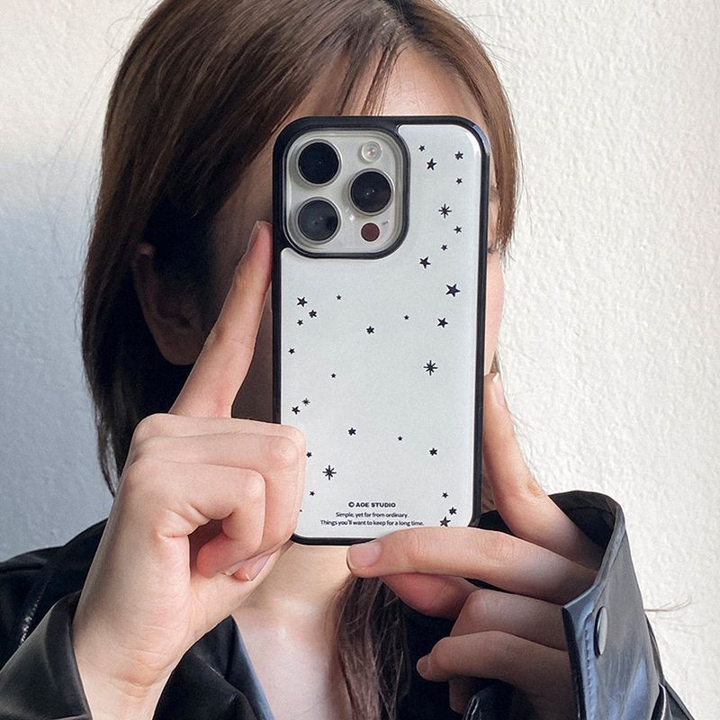 aoe studio（ アオエ スタジオ）の「[MADE] little star epoxy bumper case - white（Smartphone Accessories）」
