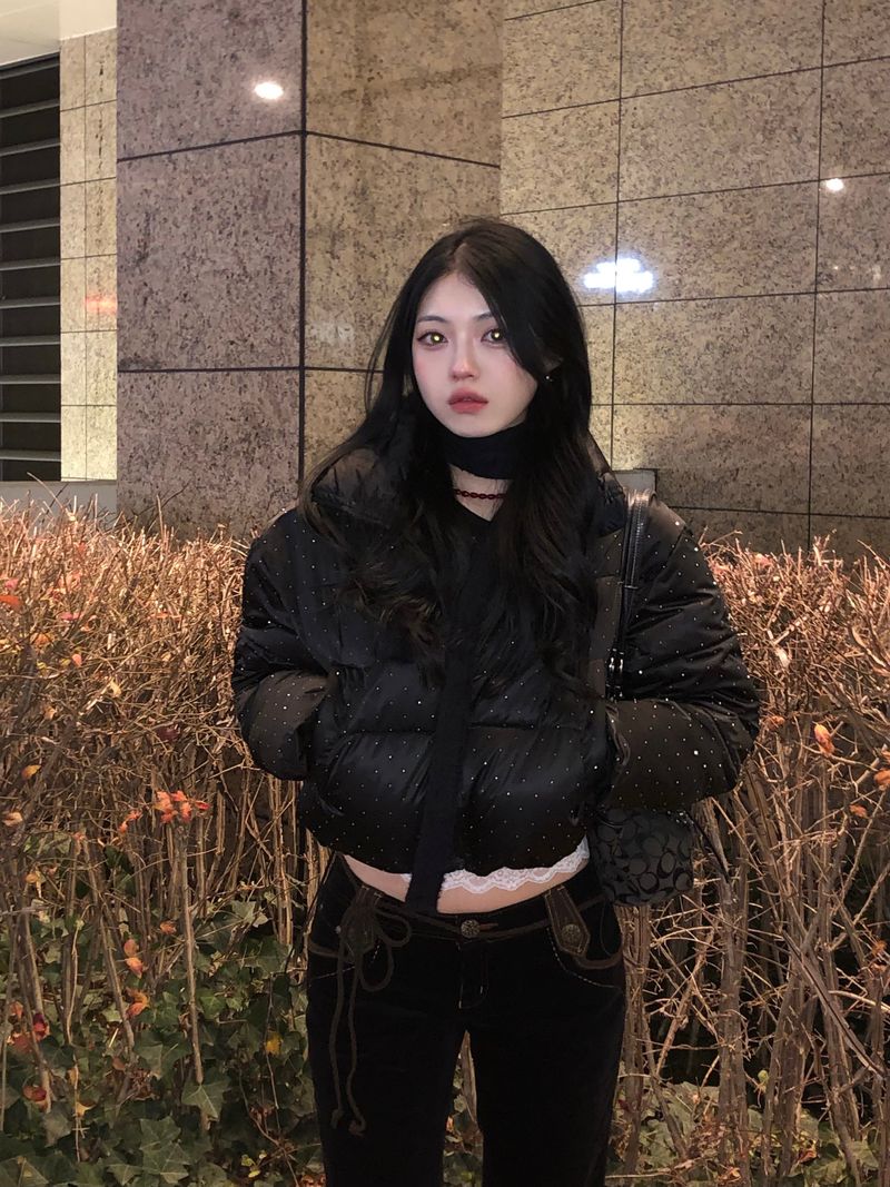 Dot Cubic Puffer Jacket