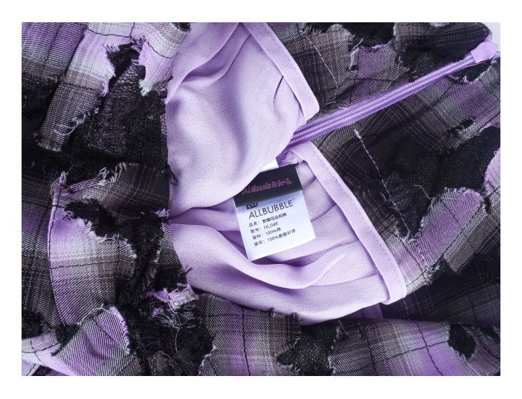 allbubbleBroken purple flower skirt