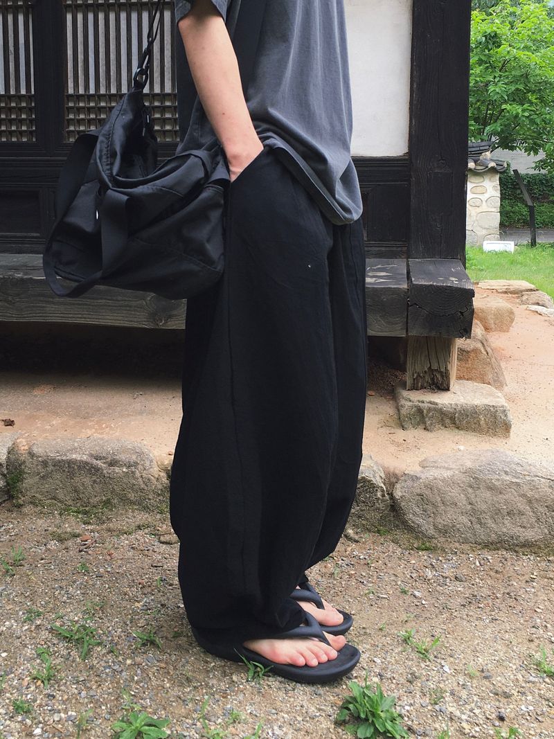 Mono Linen Wide Balloon Pants 4C