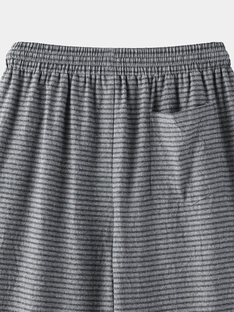 Border stripe summer pants