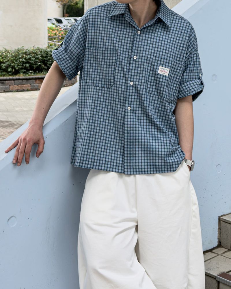 Mirel Check Roll-Up Half Shirt