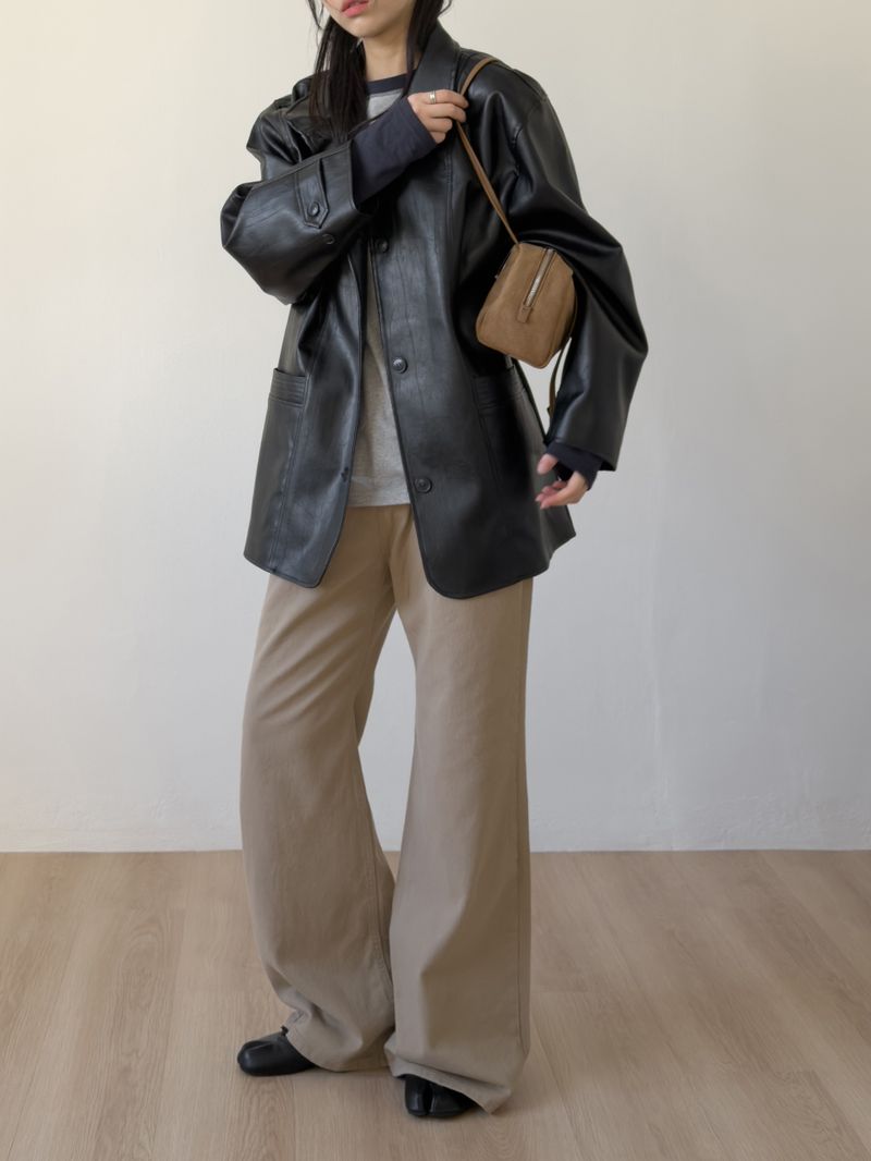 818 Cotton Bootcut Wide Pants