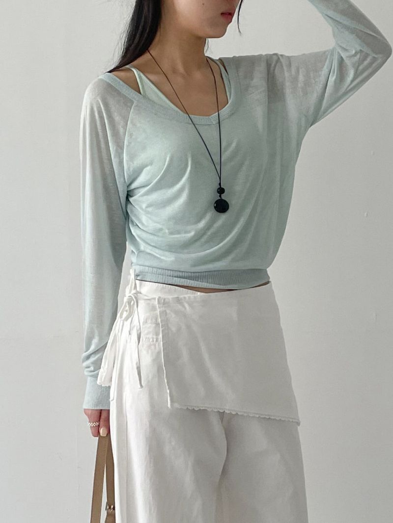 Lace Wrap Balloon Fit Wide Pants