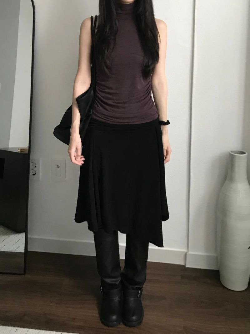 Turtleneck Shirring Sleeveless Top (3 colors)