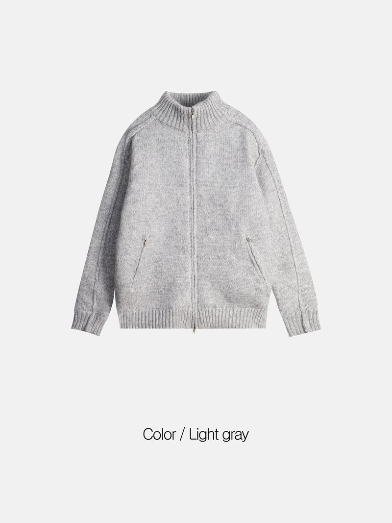 Knit Padded Zip-Up Ver2 6COLOR