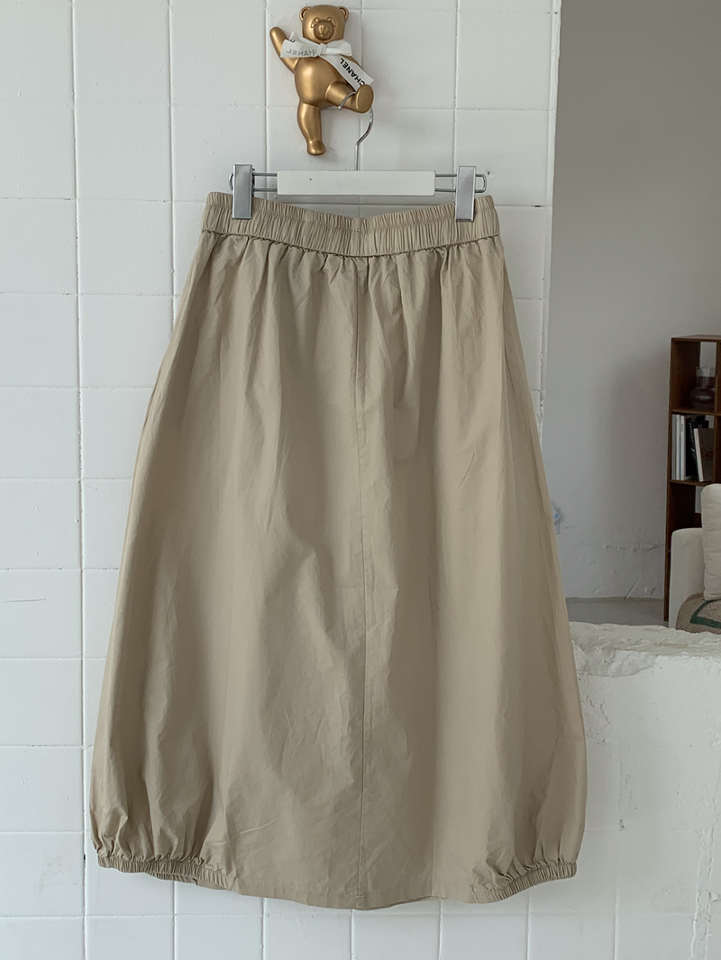 pumpkin balloon pocket long skirt
