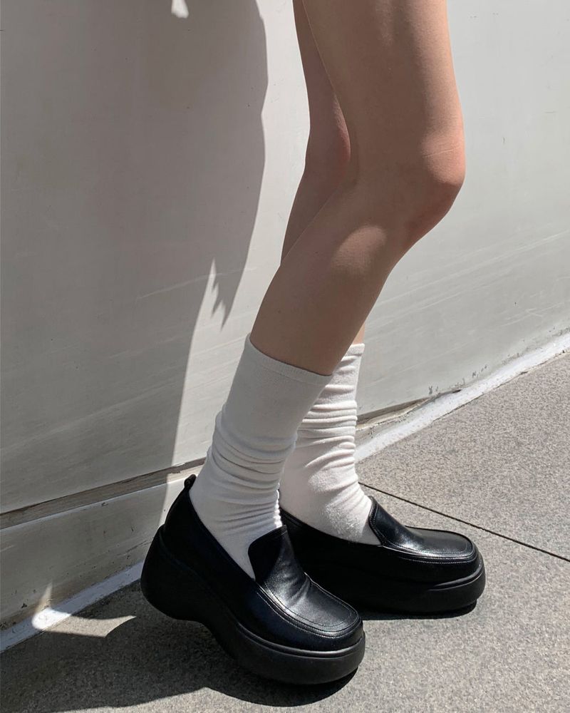 Platform minimal loafers