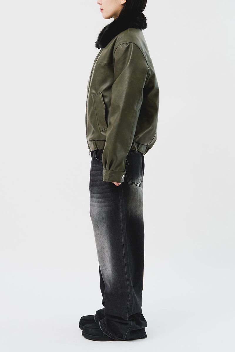 Dept Fur Leather Jacket (3color)