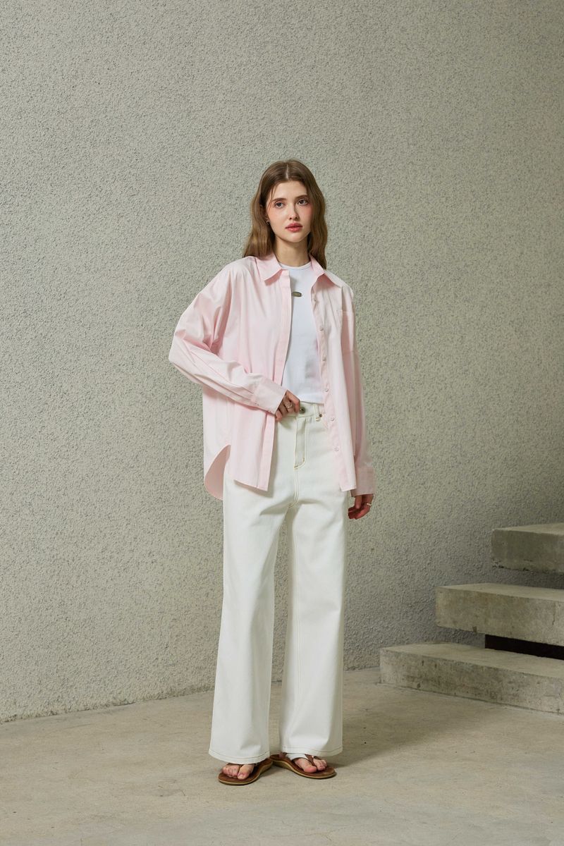 BRIGHT OVERSIZED SHIRT / PINK