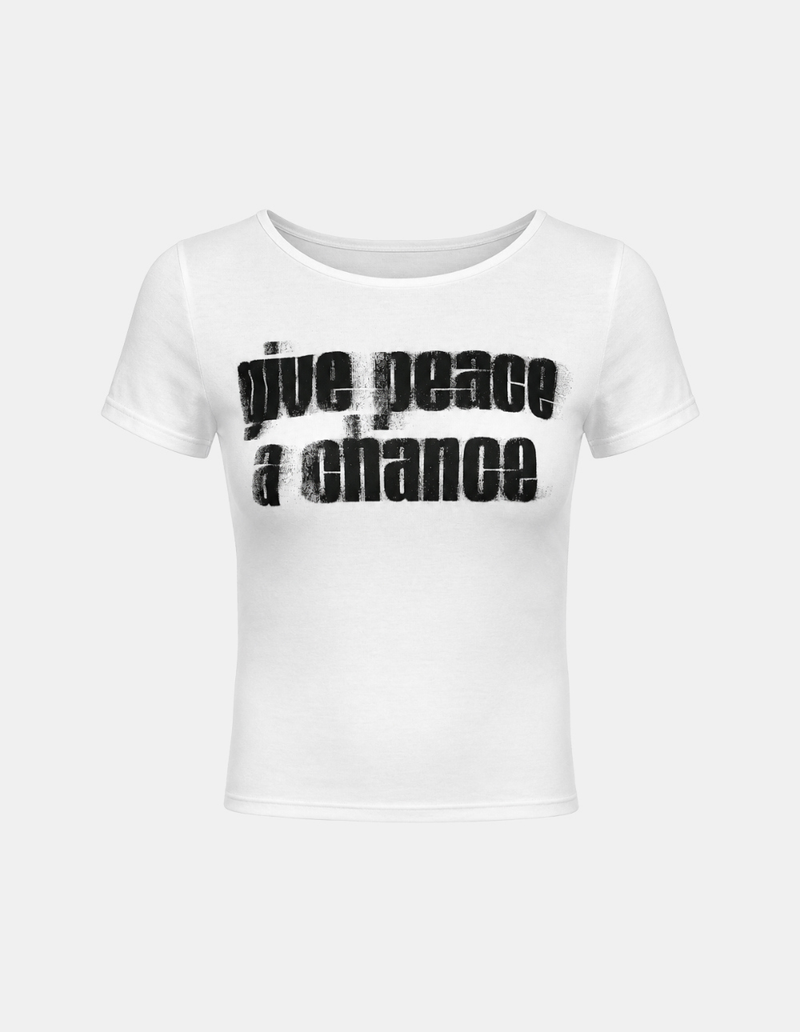 Tess Graphic Shirring Tee