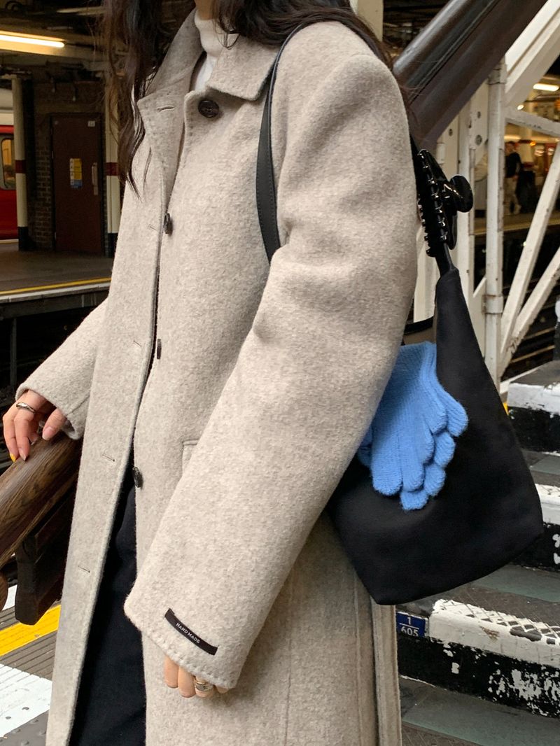 [MADE] Elton Stitch Wool Handmade Long Coat
