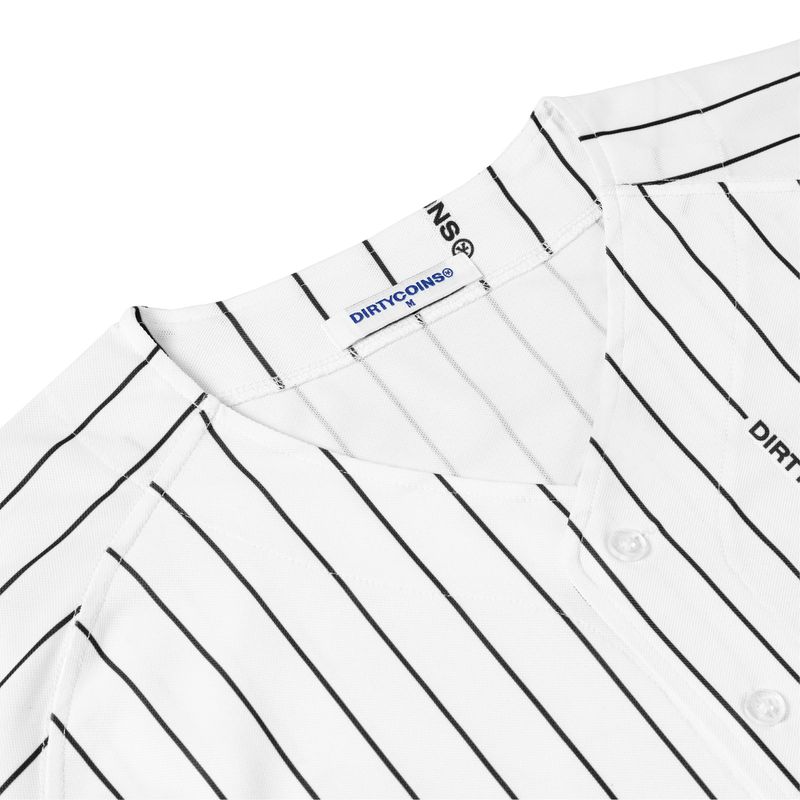 Baseball Black Striped - White