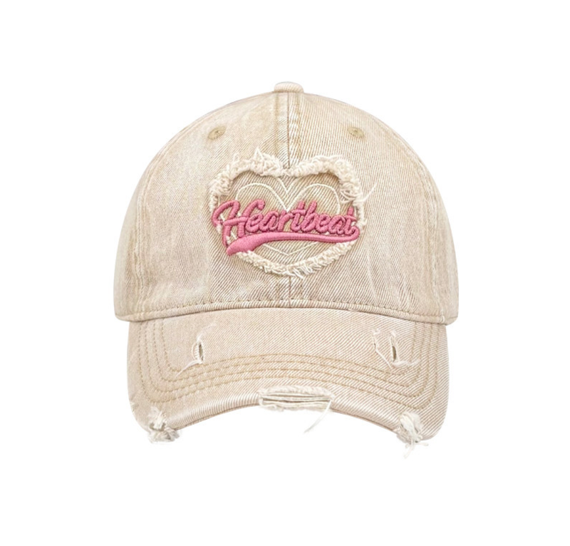 Heart Denim Ball Cap