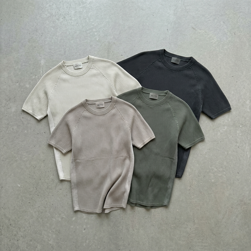 Sharp Silhouette Slim-Fit Ribbed Tee